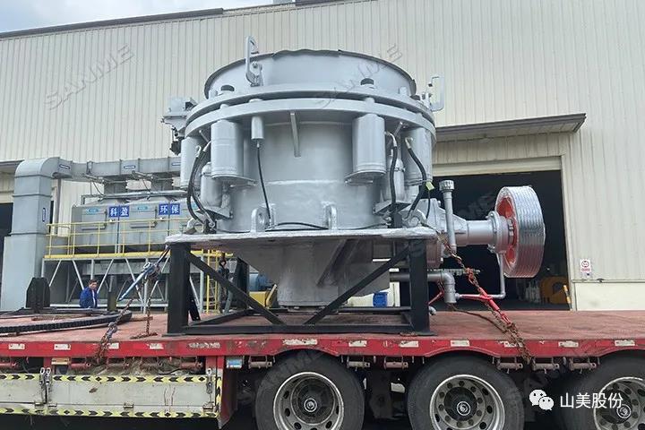 发货|上海pp电子股份高性能液压圆锥破碎机助力辽宁年产200万吨花岗岩砂石骨料项目