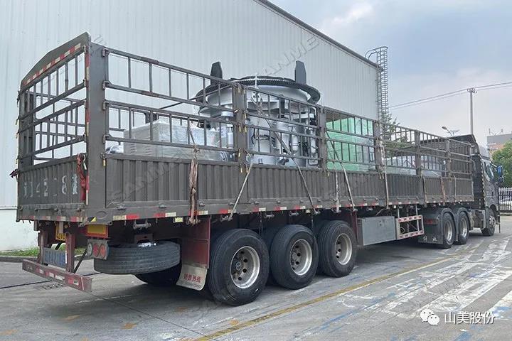 发货|上海pp电子股份高性能液压圆锥破碎机助力辽宁年产200万吨花岗岩砂石骨料项目